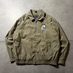 短丈 スイングトップ ハリントンジャケット XL ベージュ ワッペン 刺繍