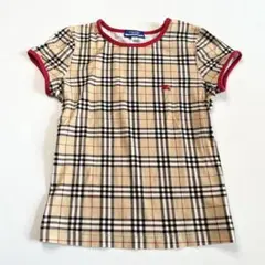 美品 BURBERRY BLUE LABEL ノバチェック リンガーTシャツ M
