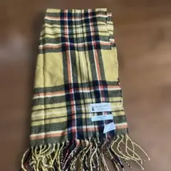美品⭐︎Samansa Mos2 ブルーチェック柄マフラー
