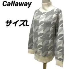 Callaway 幾何学模様タートルネックニット　セーター　L ゴルフウェア