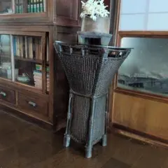 希少♦️高級 ラタンラック♦️上部 テーブル 飾り棚♦️ピーコック