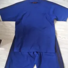 青色トレーニングウェアー上下セット Lサイズ