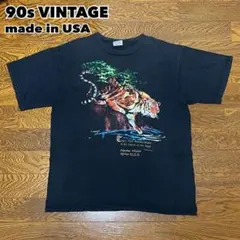 90s USA製 Tシャツ 虎 タイガー ヴィンテージ シングルステッチ XL