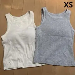 UNIQLOリブブラトップ　アメリカンスリーブ　タンクトップ 2枚セット
