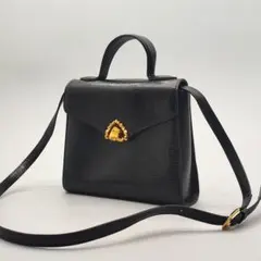 ウンガロ フォーマルバッグ 2way ゴールド金具 冠婚葬祭 クロコ 型押しのサムネイル