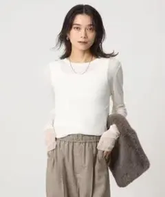 green label relaxing チュールドッキングシアープルオーバー