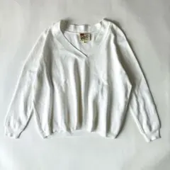 TraditionalWeatherwear コットンニット Vネック 白 長袖のサムネイル