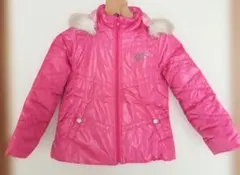 ピンク 中綿ジャンパー ファー付き　120