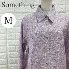 SOMETHING サムシング カジュアルシャツ 総柄 花柄 長袖 A4425