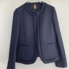 【期間限定お値引き】ツイード　ノーカラージャケット40