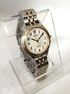 【年差10秒、美品、希少】SEIKO セイコー　エクセリーヌ　4J41-0060 電池新品 美品 年差10秒】SEIKO セイコー エクセリーヌ 白蝶貝