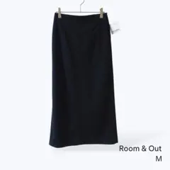 タグ付き Room & Out イージーナロースカート 黒 M