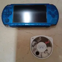 PSP 本体 ブルー ダンガンロンパ ソフト付きジャンク