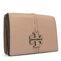 トリーバーチ マックグロー 三つ折り 財布 レザー ベージュ ミニ レディース