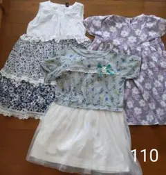 花柄サマーワンピース　美品3点セット　110　120