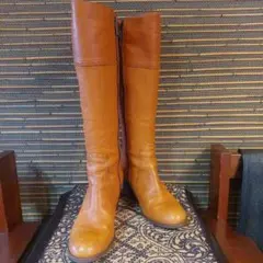 キャメル色⭐ロングブーツ⭐23.5cm⭐バックル付き⭐日本製