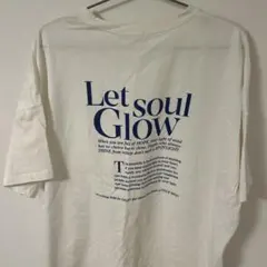 Let soul Glow 白　Tシャツ　ビッグシルエットのサムネイル