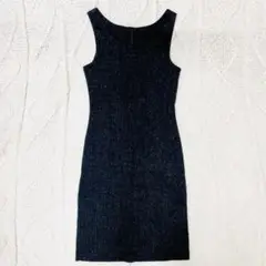 LITTLE NEW YORK ワンピース S 黒　グレー