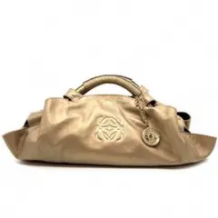 LOEWE ロエベ ナッパアイレ ハンドバッグ アナグラム ロゴ ゴールドのサムネイル