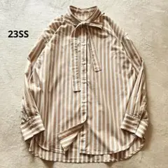 23ss✨近年アンタイトル　3wayストライプ　ボウタイ　ブラウス　ベージュ