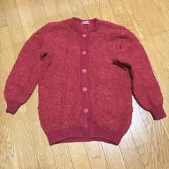 古着 ニット カーディガン 赤