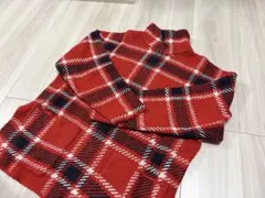 ZARA 大判チェック柄ニット Sサイズ