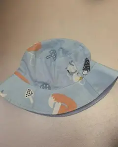 水色 バケットハット アイスクリーム柄