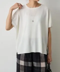 【美品】ビアズリー　フレンチサラットプルオーバー　白のサムネイル