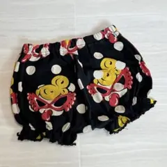 ヒステリックミニ　«80-90» フェイス　総柄　カボパン　ハーフパンツ　黒