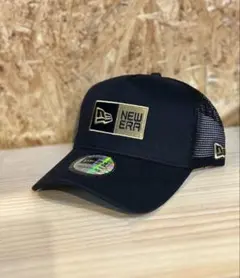 New Era ニューエラキャップ帽子ボックスロゴメッシュキャップブラック