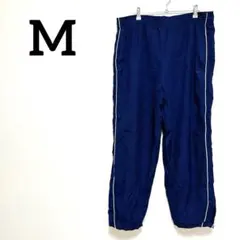 【M】ネイビー サイドライン ジャージパンツ　スポーツウェア　運動着