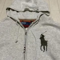 Y2K ラルフローレン　ジップアップ　パーカー　グランジ　スタッズ　ポニー