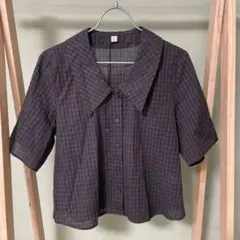 GU 半袖チェックシャツ Mサイズ