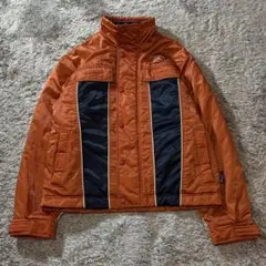 フィラ FILA 【S】スタンドカラー ロゴ刺繍 エコダウンジャケット オレンジ