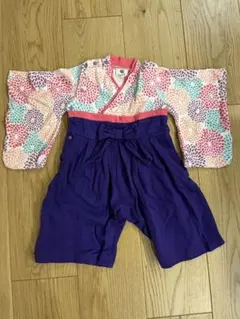 袴ロンパース　ベビー着物　ピンク　70センチ　女の子