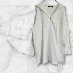 【ロートレアモン】トップス 長袖 セーラーカラー ホワイト Mサイズ