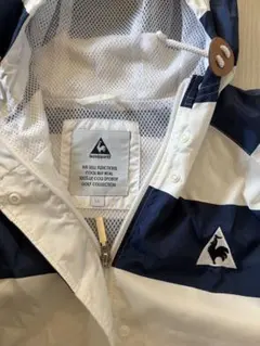 le coq sportif ナイロンジャケット ホワイト/ネイビーLLサイズ