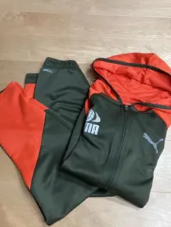 PUMA ジャージ 上下セット カーキ/オレンジ