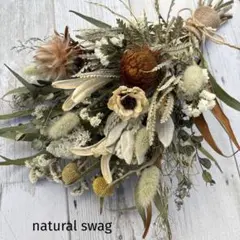 ドライフラワー⭐️ ナチュラルスワッグ　ドライアンドラ＆プルモサム♪