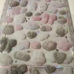 正規品 ふわふわドロップシール しろくろふわふわ　クーリア