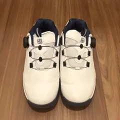 女性用ゴルフシューズ ホワイト/ネイビー