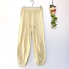 訳あり★【H&M】エイチアンドエム ジョガーパンツ アイボリー (S)