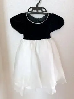 フォーマルドレス ブラック・ホワイト 100cm