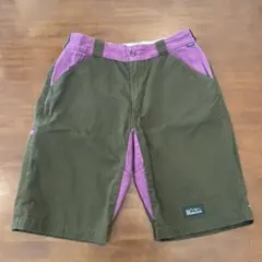 Manastash ショートパンツ ハーフパンツ オリーブ パープル　Lサイズのサムネイル