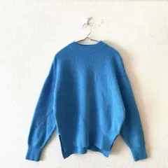 ☆【イルリノ】リブニット セーター サイドスリット クルーネック 長袖 40