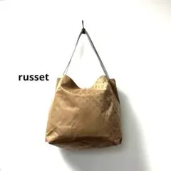 russet★ラシットリバーシブルナイロントートバッグ美品A4肩がけ可能軽量