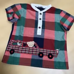 ファミリア 半袖Tシャツ 90cm チェック柄 車 クマ 男の子 - メルカリ