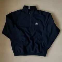 adidas アディダス ハーフジップ プルオーバー ジャケット ネイビー L