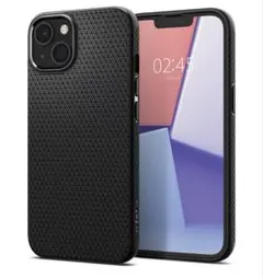 Spigen iPhone 13 ケース リキッド・エアー マット・ブラック