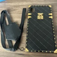 ブラックキルティングiPhoneXS MAXケース